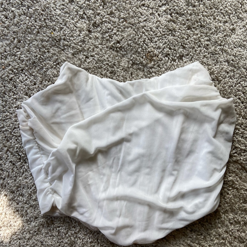 White bustier corset top